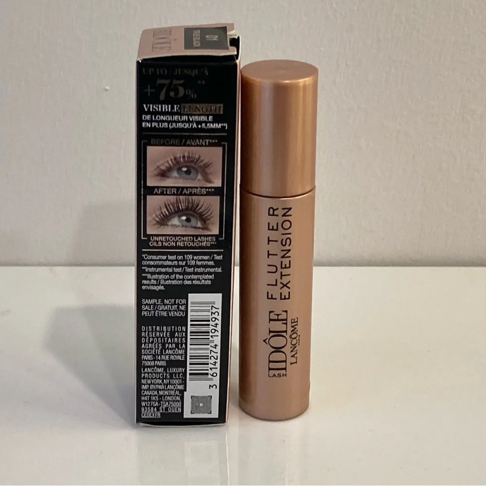 Lancome Idôle Flutter Extension Instant Lengthening Mascara 01True Black 2ml NIB